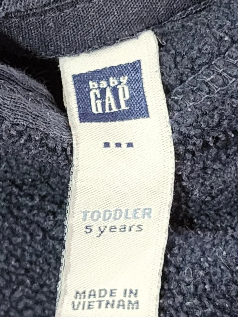 Baby Gap Vtg Navy Fleece Pink Silver Logo Embroidered Snowflakes Hoodie Size 5T